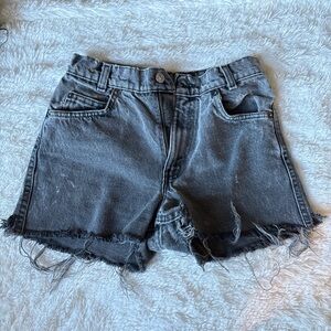 Levi's Black Distressed Jean Shorts